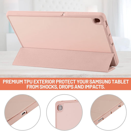 Etui na Samsung Galaxy Tab S6 Lite (2024) / Tab S6 Lite (2022) / Tab S6 Lite (2020), Techsuit, Flex Trifold, Różowe