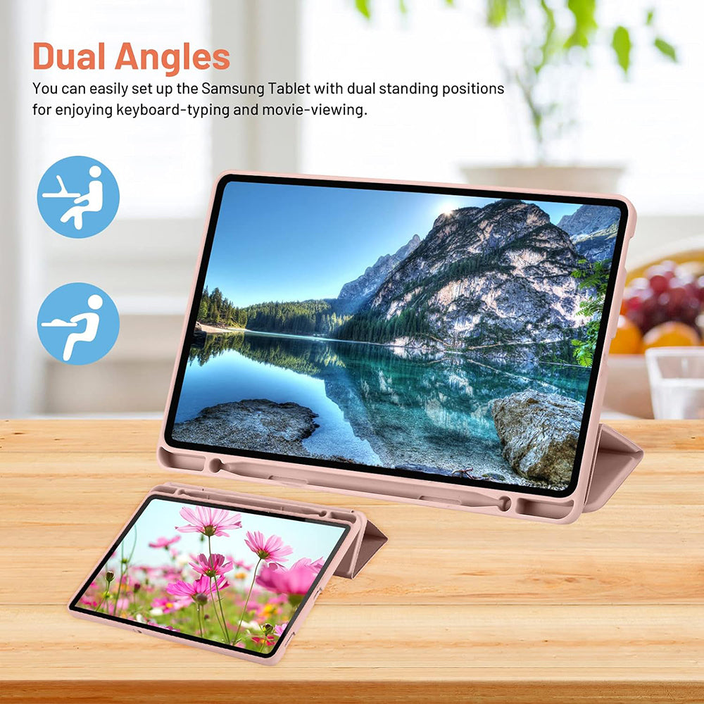 Etui na Samsung Galaxy Tab S6 Lite (2024) / Tab S6 Lite (2022) / Tab S6 Lite (2020), Techsuit, Flex Trifold, Różowe