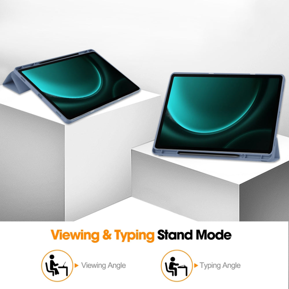 Etui na Samsung Galaxy Tab S9 FE+, Techsuit, Flex Trifold, Fioletowe