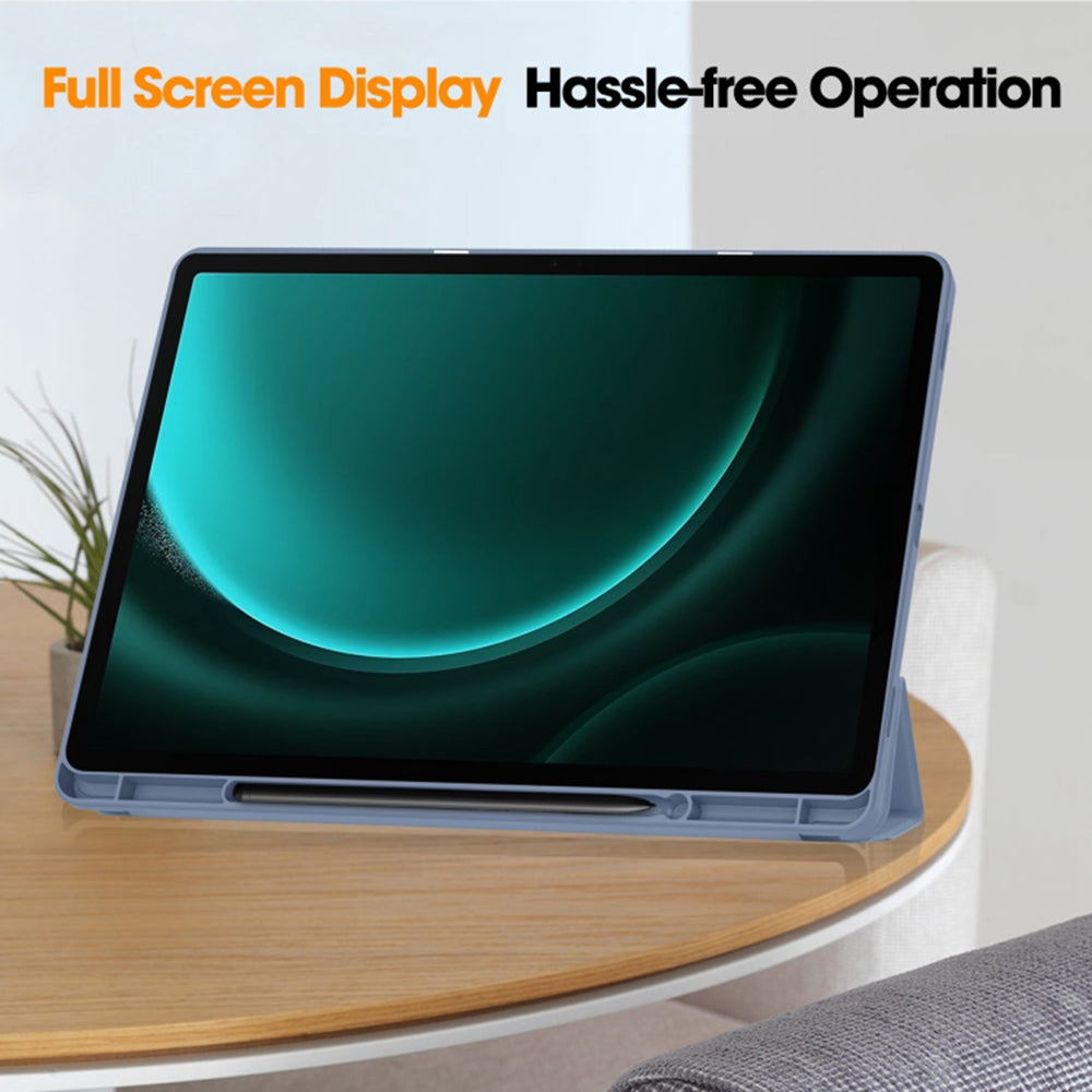 Etui na Samsung Galaxy Tab S9 FE+, Techsuit, Flex Trifold, Fioletowe