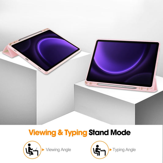 Etui na Samsung Galaxy Tab S9 FE / Tab S9 / Tab S10 FE, Techsuit, Flex Trifold, różowe