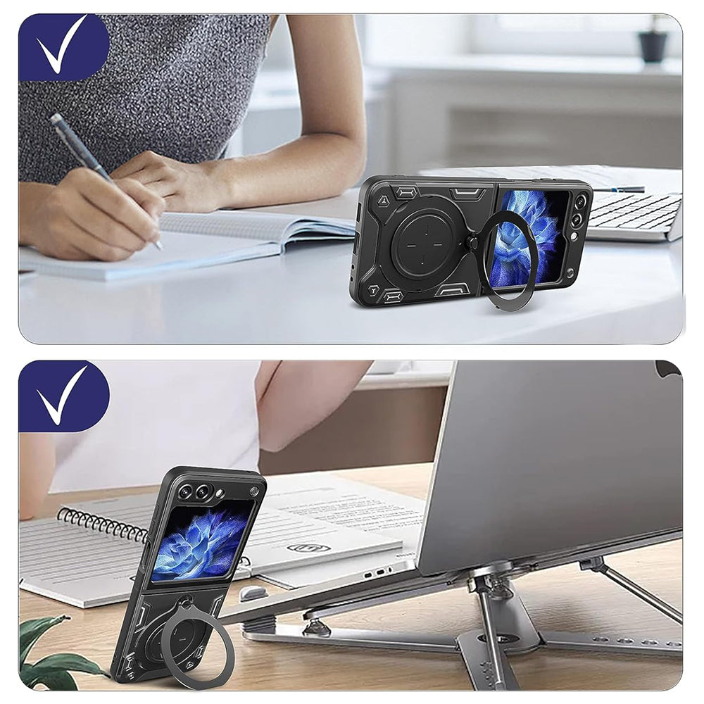 Etui na Samsung Galaxy Z Flip5 F731, Techsuit, CamGuard Pro, czarne