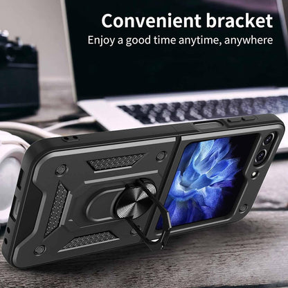 Etui na Samsung Galaxy Z Flip7 FE F761 / Z Flip6 F741, Techsuit, CamShield, czarne