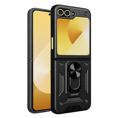 Etui na Samsung Galaxy Z Flip7 FE F761 / Z Flip6 F741, Techsuit, CamShield, czarne