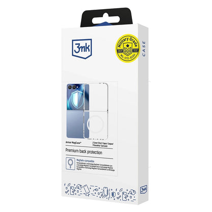 Etui MagSafe do Samsung Galaxy Z Flip7 F766, 3MK, Armor MagCase, Przezroczyste