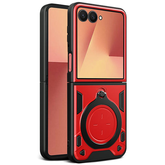 Case for Samsung Galaxy Z Flip7 F766, Techsuit, CamGuard Pro, Red