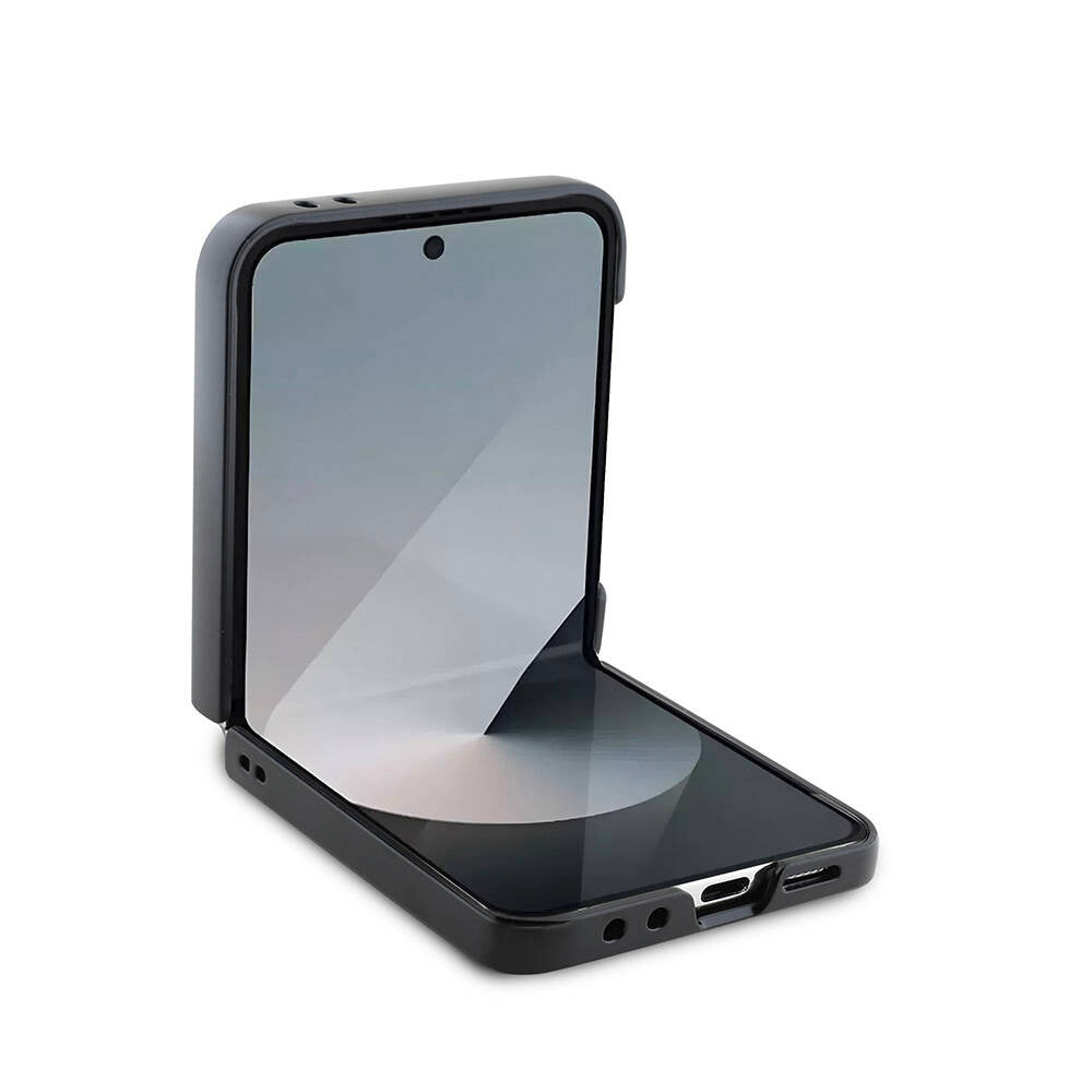 Case for Samsung Galaxy Z Flip7 FE F761 / Z Flip6 F741, Guess, 4G Metal Logo, Black