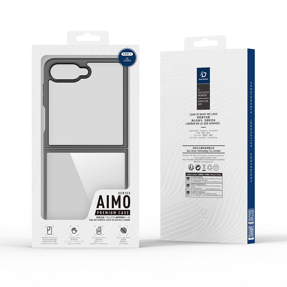 Etui na Samsung Galaxy Z Flip8 F776, DUX DUCIS, Aimo, czarne