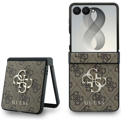 Case for Samsung Galaxy Z Flip8 F776, Guess, 4G Big Logo, Brown