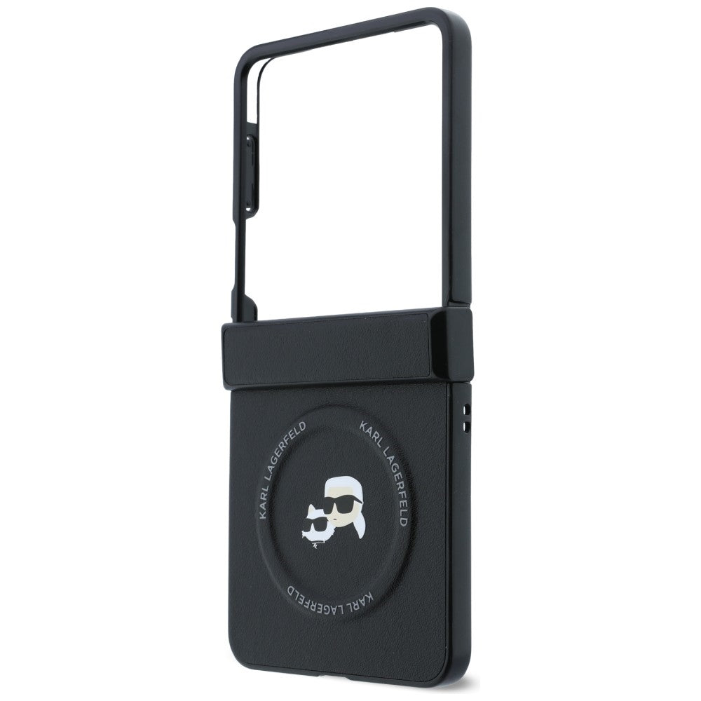 Etui na Samsung Galaxy Z Flip8 F776, Karl Lagerfeld, Karl & Choupette Head Pin, czarne