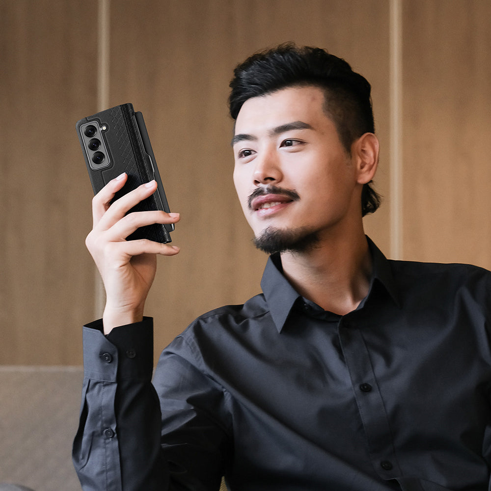 Etui na Samsung Galaxy Z Fold Special, DUX DUCIS, Bril (z uchwytem na długopis), czarne