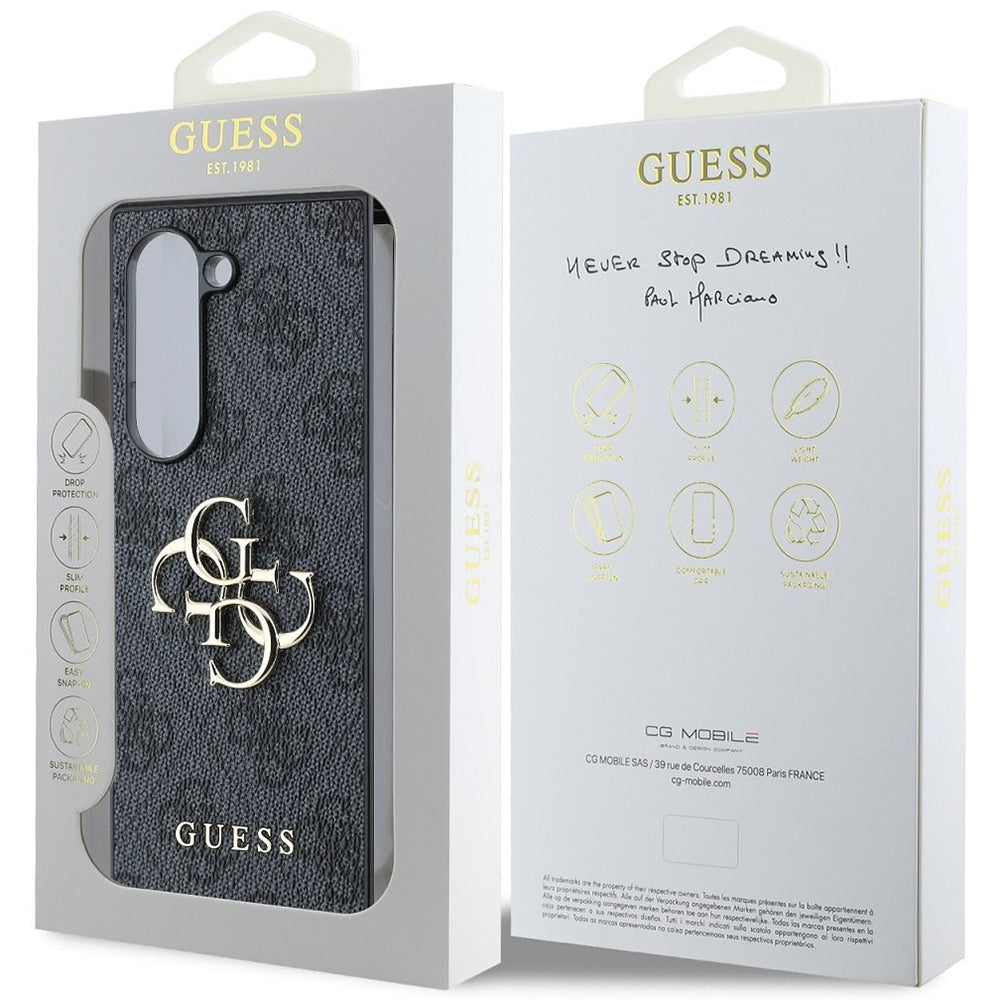 Etui na Samsung Galaxy Z Fold6 F956, Guess, 4G Metal Logo, Czarne
