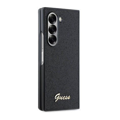 Case for Samsung Galaxy Z Fold6 F956, Guess, Glitter Script, Black