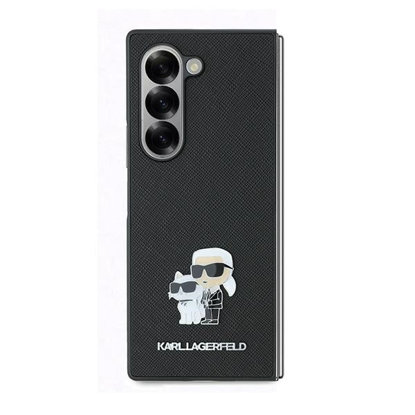 Etui na Samsung Galaxy Z Fold6 F956, Karl Lagerfeld, Saffiano Karl & Choupette Metal, Czarne