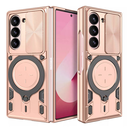 Etui na Samsung Galaxy Z Fold6 F956, Techsuit, CamGuard Pro, Różowo-Złote