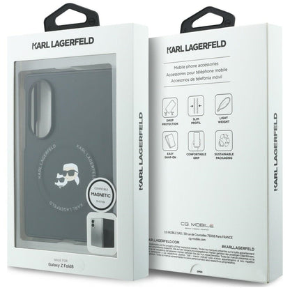 Etui na Samsung Galaxy Z Fold8 F971, Karl Lagerfeld, Karl & Choupette Head Pin, czarne
