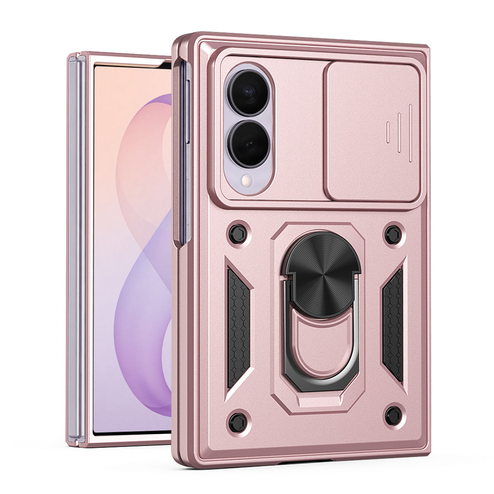 Etui na Samsung Galaxy Z Fold8 F971, Techsuit, CamShield, Różowo-Złoty
