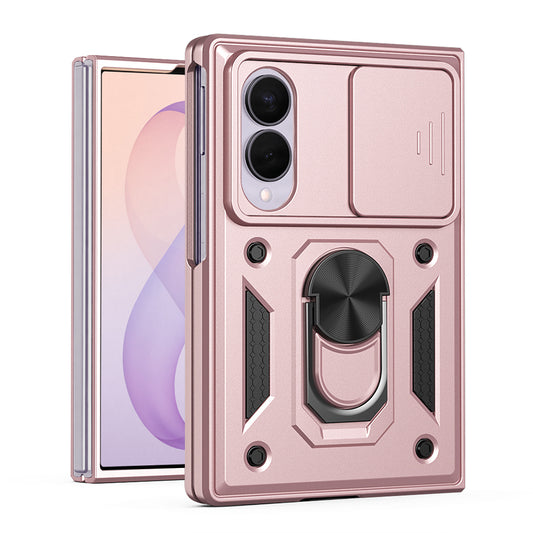 Etui na Samsung Galaxy Z Fold8 F971, Techsuit, CamShield, Różowo-Złoty