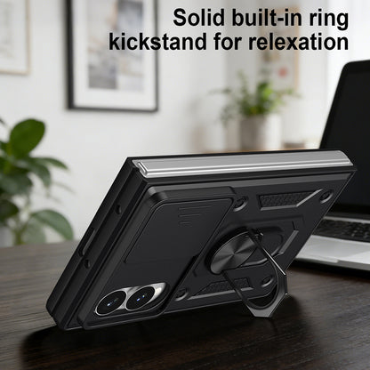 Etui na Samsung Galaxy Z Fold8 F971, Techsuit, CamShield, Różowo-Złoty