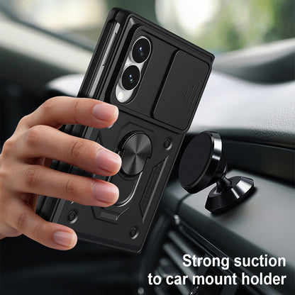 Etui na Samsung Galaxy Z Fold8 F971, Techsuit, CamShield, Różowo-Złoty