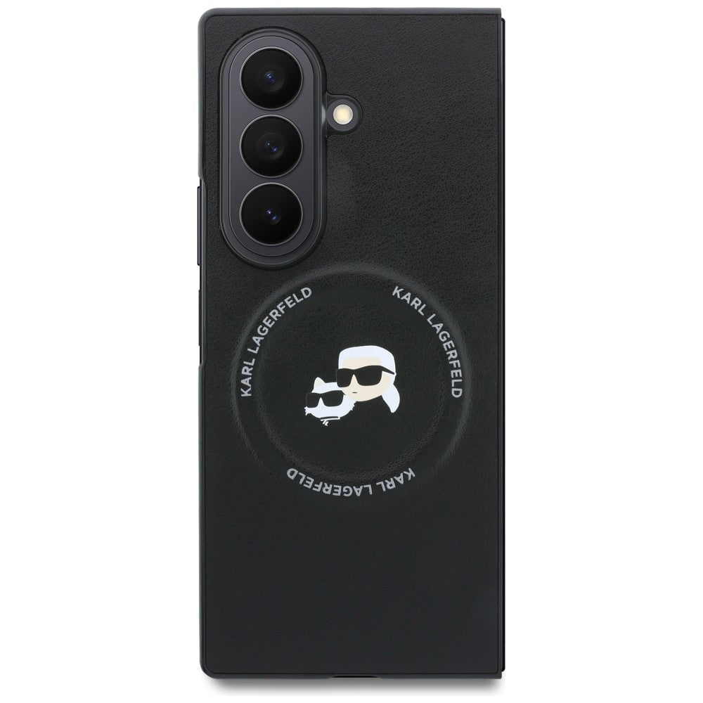 Etui na Samsung Galaxy Z Fold8 Ultra F976, Karl Lagerfeld, Karl & Choupette Head Pin, czarne