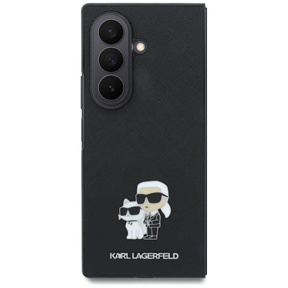 Etui na Samsung Galaxy Z Fold8 Ultra F976, Karl Lagerfeld, Saffiano Karl & Choupette Metal Pin, czarne