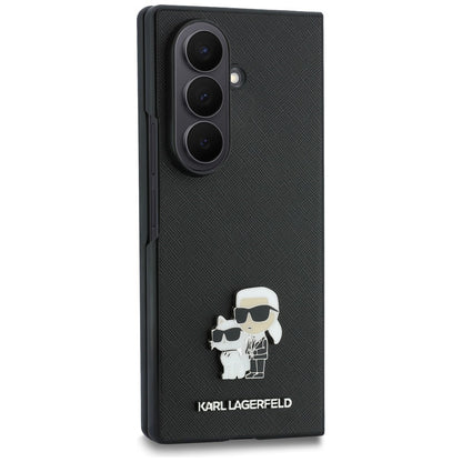 Etui na Samsung Galaxy Z Fold8 Ultra F976, Karl Lagerfeld, Saffiano Karl & Choupette Metal Pin, czarne