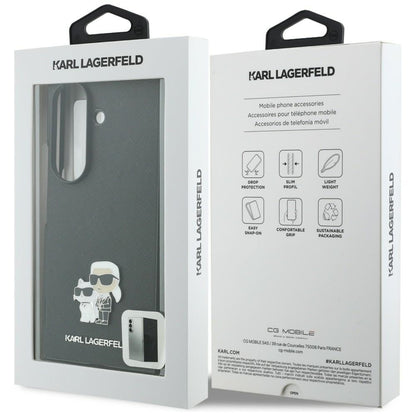 Etui na Samsung Galaxy Z Fold8 Ultra F976, Karl Lagerfeld, Saffiano Karl & Choupette Metal Pin, czarne