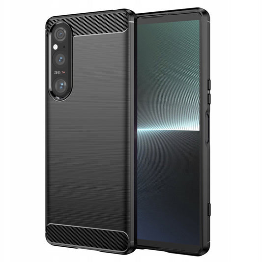 Etui na Sony Xperia 1 V, Techsuit, Carbon, Czarny
