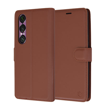 Etui na Sony Xperia 1 VI, Techsuit, Leather Folio, Brązowe