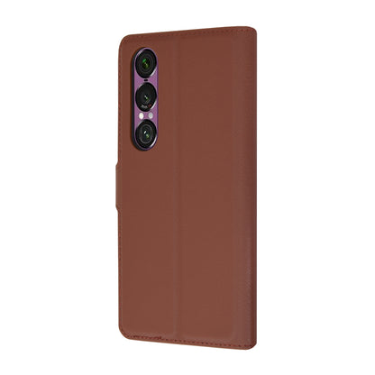 Etui na Sony Xperia 1 VI, Techsuit, Leather Folio, Brązowe