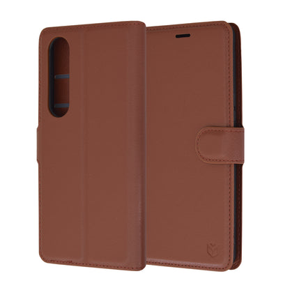 Etui na Sony Xperia 1 VI, Techsuit, Leather Folio, Brązowe