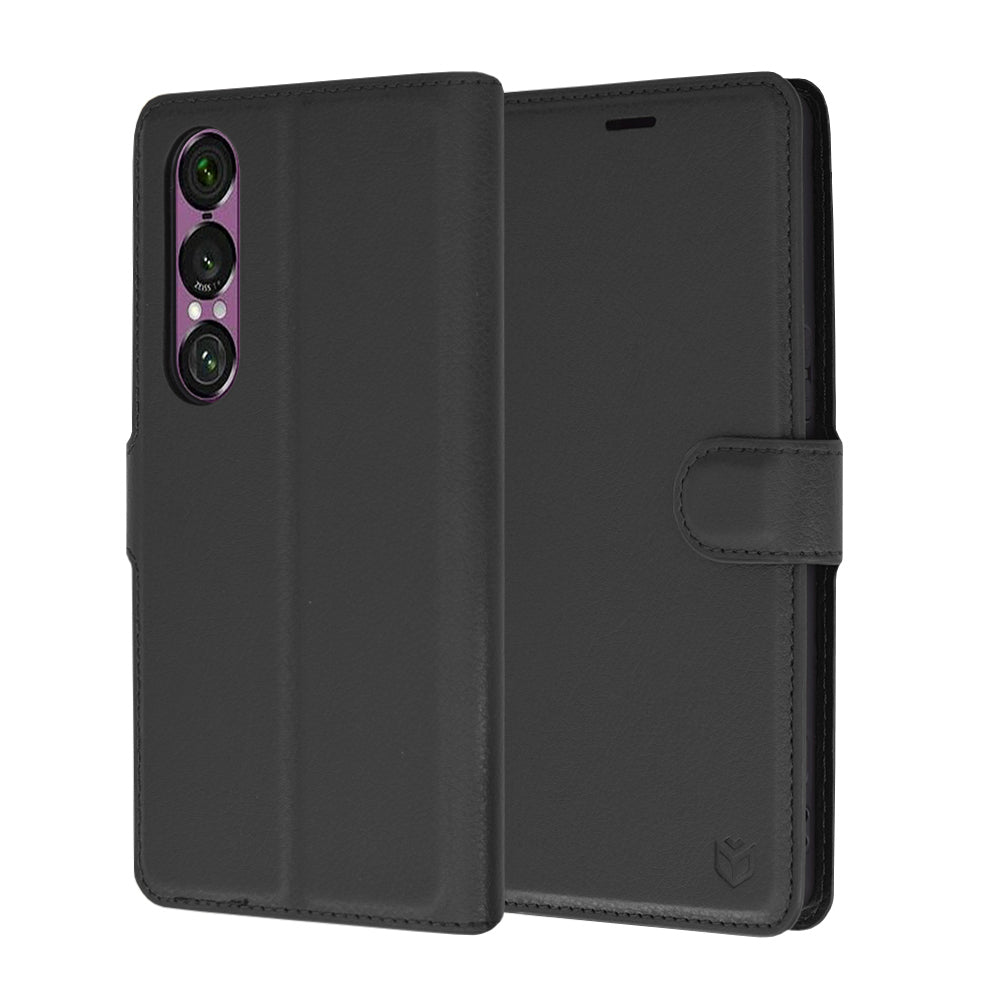 Etui na Sony Xperia 1 VI, Techsuit, Leather Folio, czarne