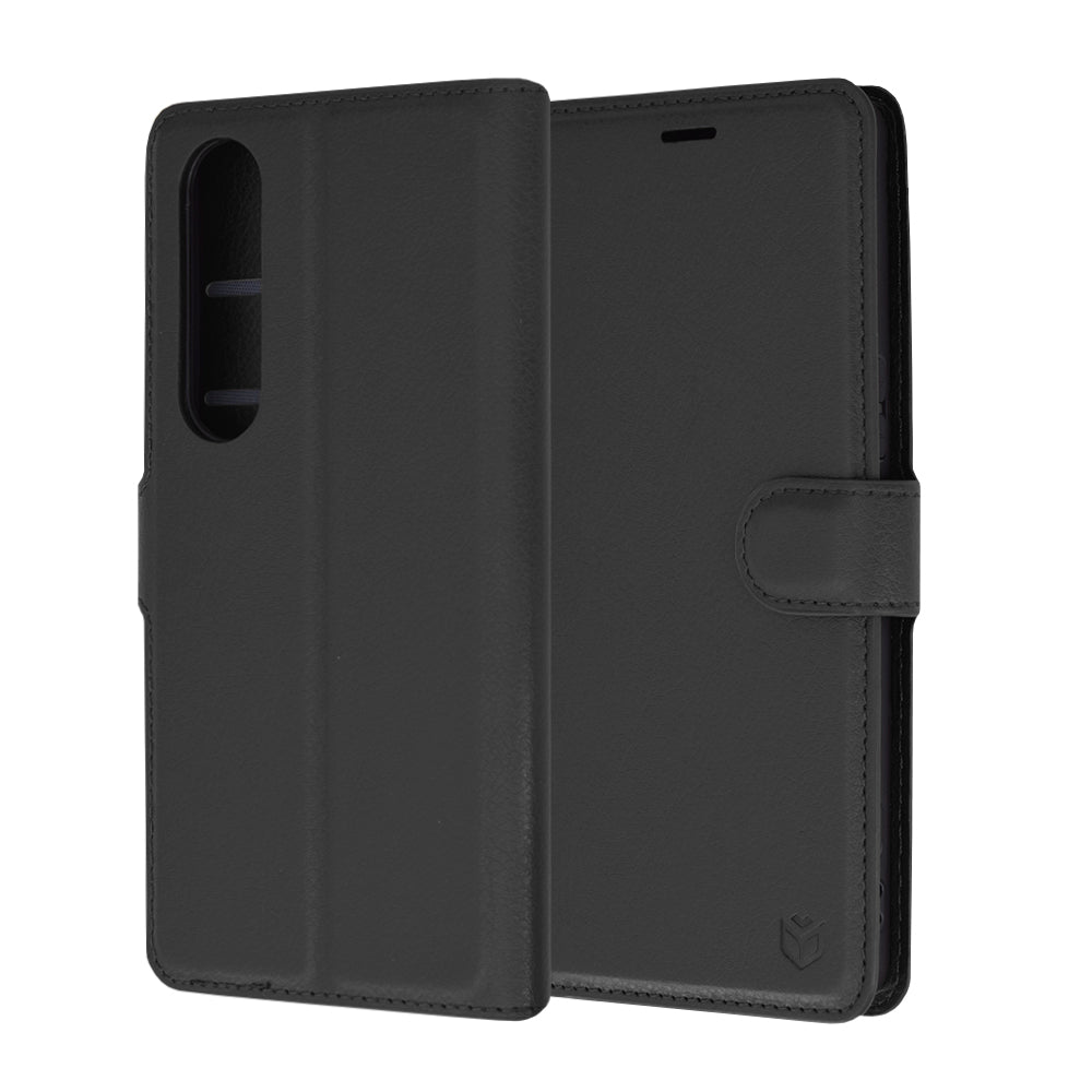 Etui na Sony Xperia 1 VI, Techsuit, Leather Folio, czarne