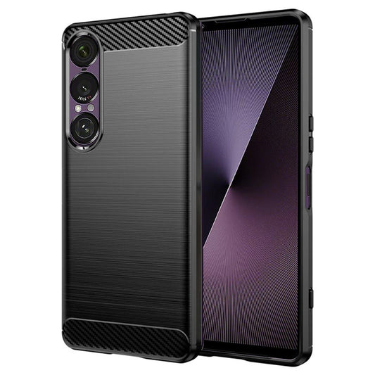 Etui do Sony Xperia 1 VII, Techsuit, Carbon, Czarny