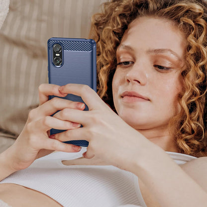 Etui na Sony Xperia 10 VI, Techsuit, Carbon, Czarny