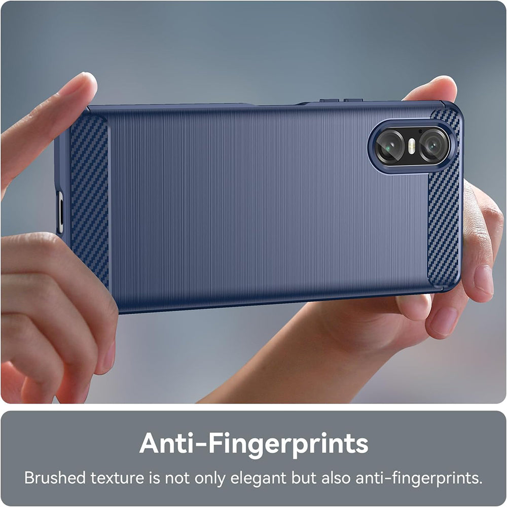 Etui na Sony Xperia 10 VI, Techsuit, Carbon, Czarny