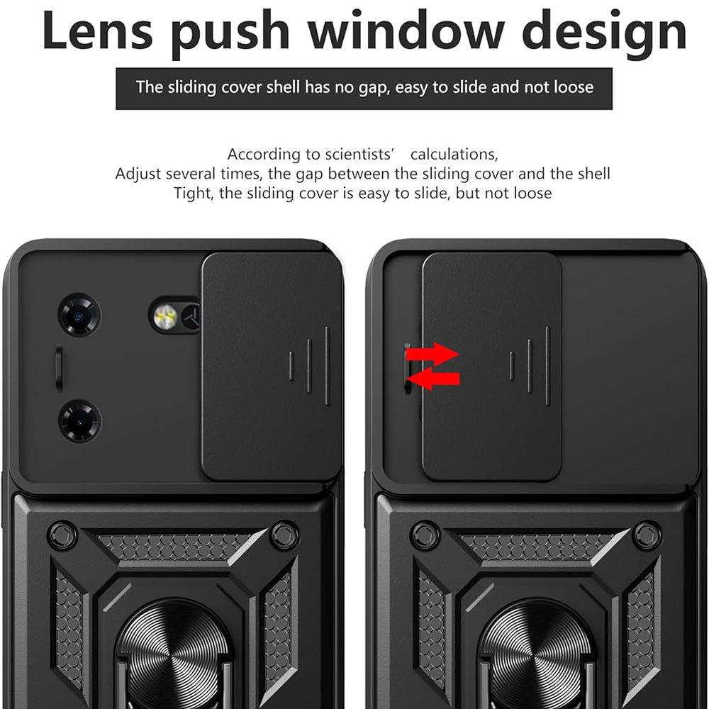 Case for Tecno Pova 5 Pro, Techsuit, CamShield, Black
