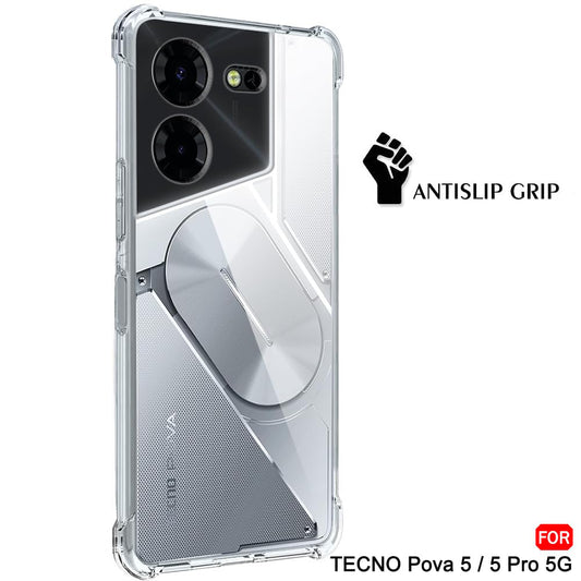 Etui na Tecno Pova 5 Pro, Techsuit, odporne na wstrząsy, przezroczyste