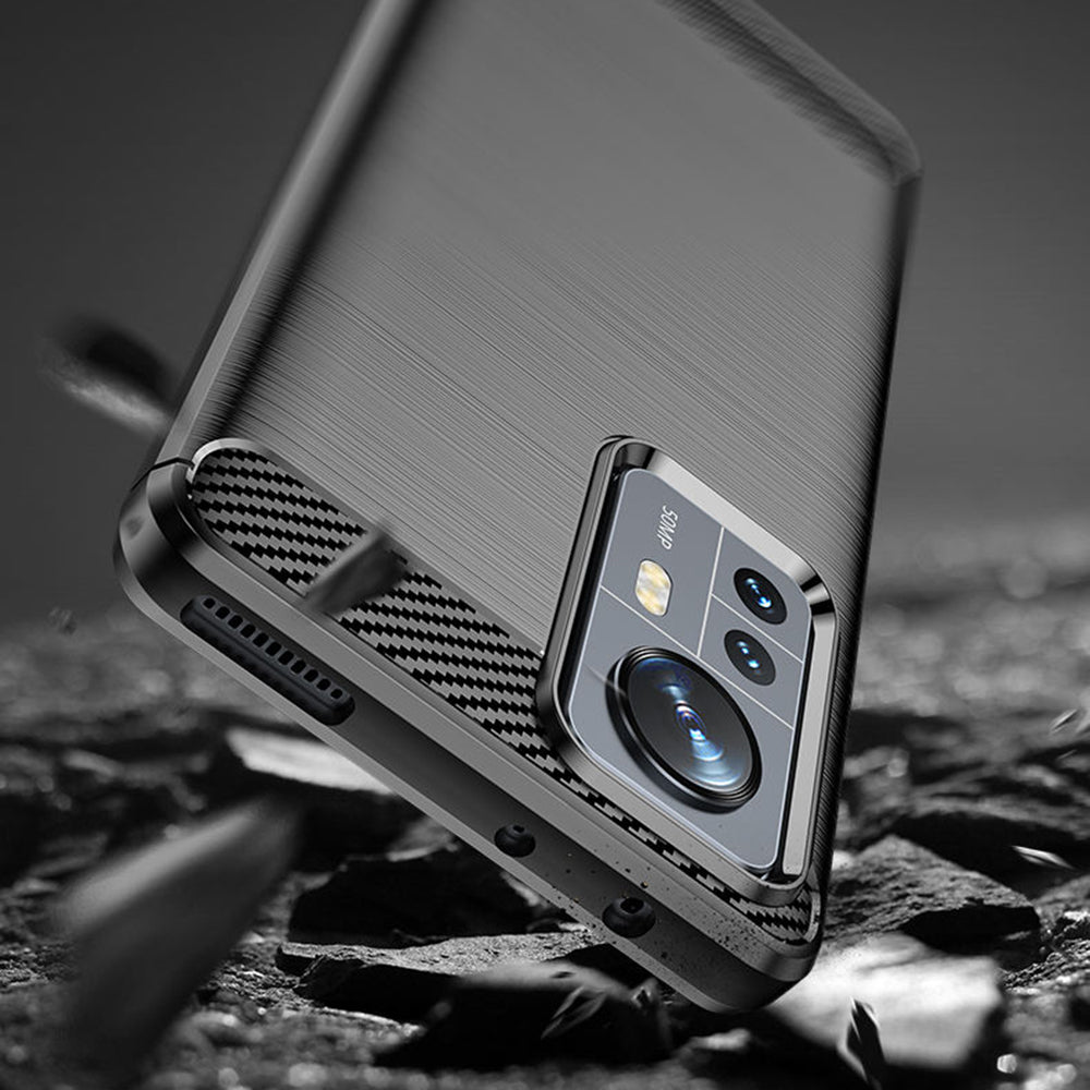 Case for Xiaomi 12X / 12, Techsuit, Carbon, Black