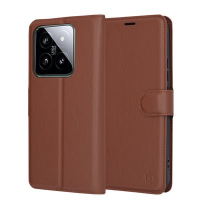Etui na Xiaomi 14, Techsuit, Leather Folio, Brązowe