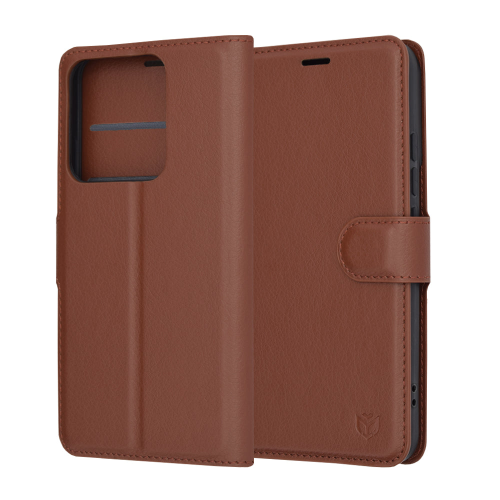 Etui na Xiaomi 14, Techsuit, Leather Folio, Brązowe