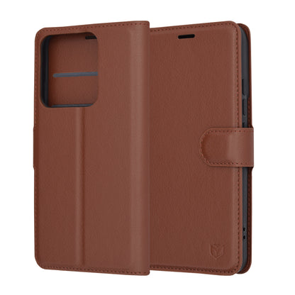 Etui na Xiaomi 14, Techsuit, Leather Folio, Brązowe