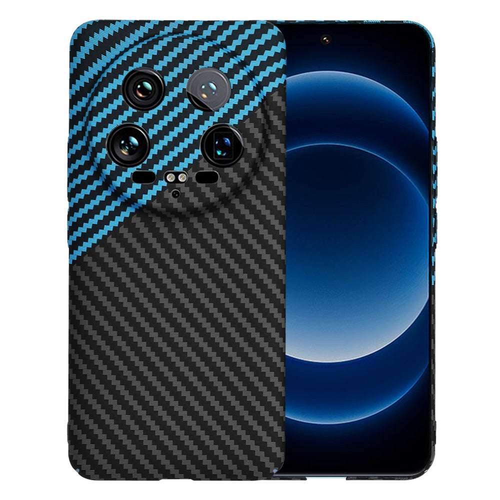 Etui na Xiaomi 14 Ultra, Techsuit, Carbonite FiberShell, Czarna Bleu