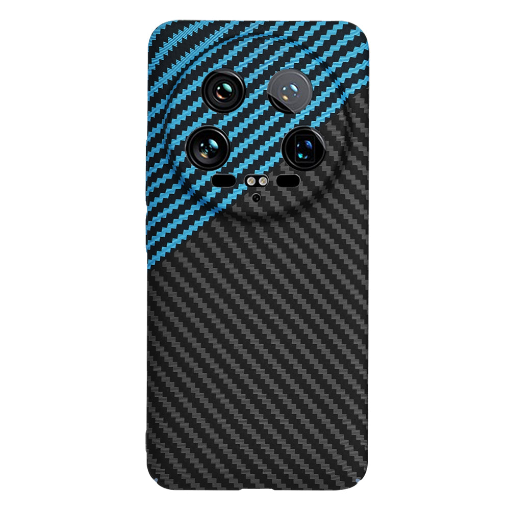 Etui na Xiaomi 14 Ultra, Techsuit, Carbonite FiberShell, Czarna Bleu