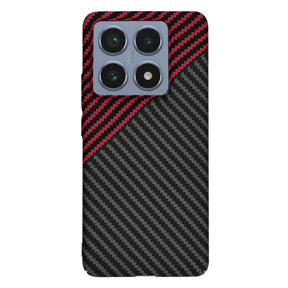 Etui na Xiaomi 14T Pro, Techsuit, Carbonite FiberShell, Czarno-Czerwona