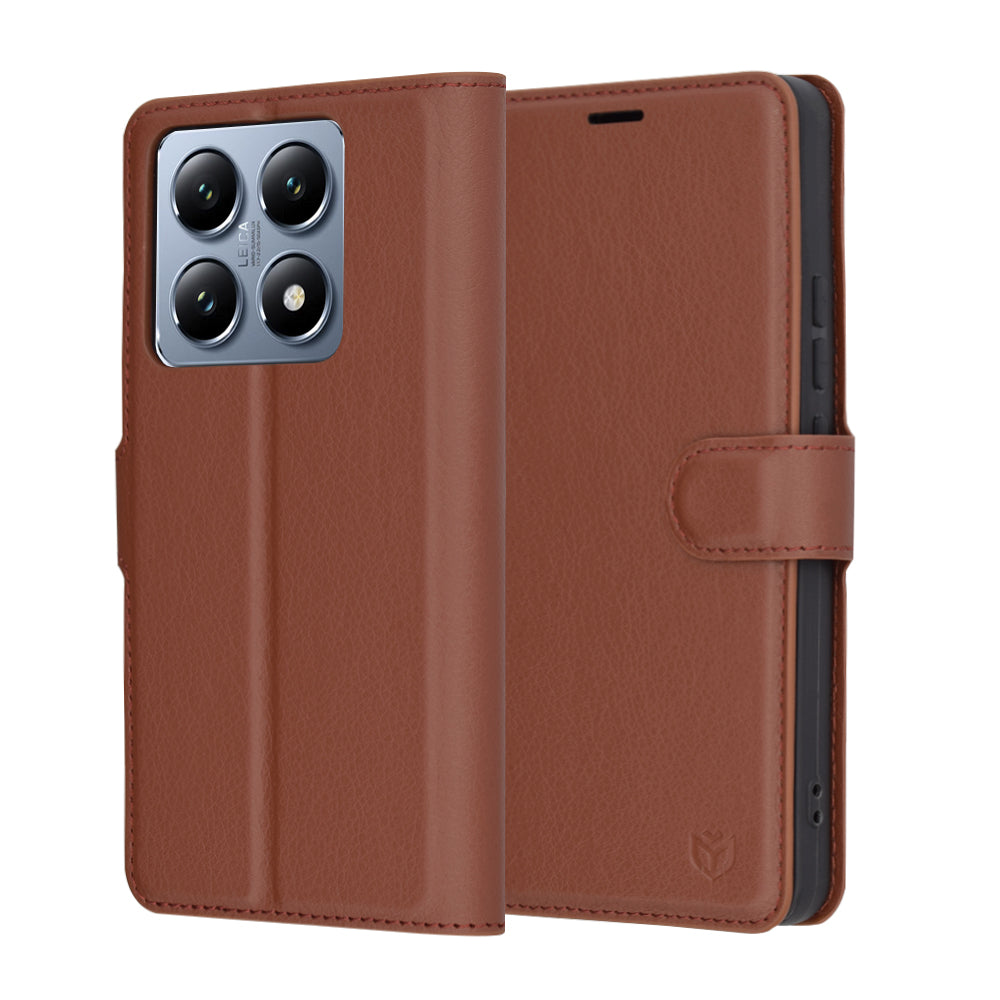 Etui na Xiaomi 14T Pro, Techsuit, Leather Folio, Brązowe