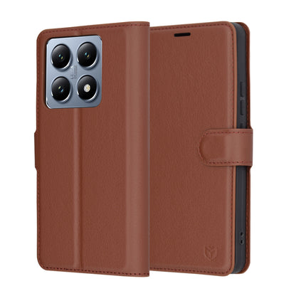 Etui na Xiaomi 14T Pro, Techsuit, Leather Folio, Brązowe