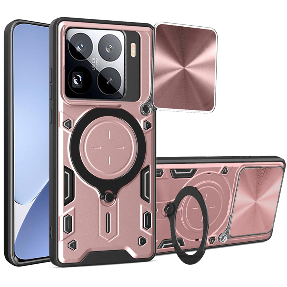 Etui na Xiaomi 15 Pro, Techsuit, CamGuard Pro, Różowo-Złoty