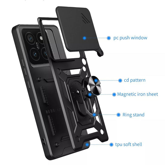 Case for Xiaomi 15 Pro, Techsuit, CamShield, Black